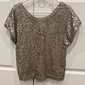 Tart Metallic Sequin Top